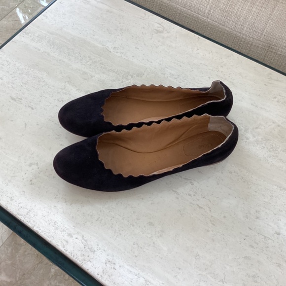 CHLOE black suede ballet style shoes - Picture 4 of 4